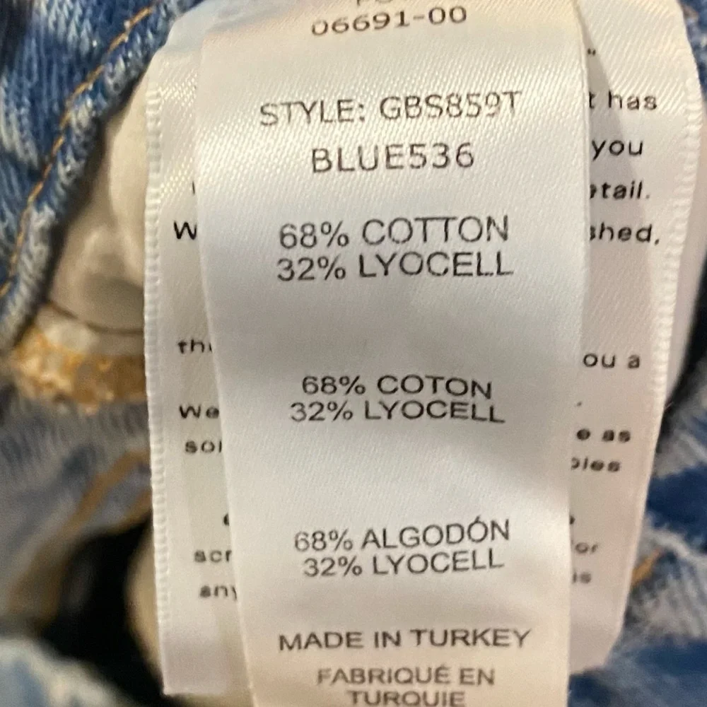 Good American Distressed Button Fly Good Boy Blue Jeans Sz 20 NWT - Picture 6 of 8